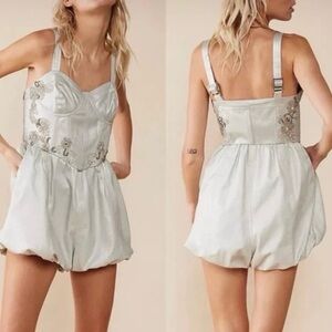Free People Silver Romper